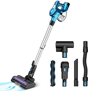INSE cordless stick vacuum cleaner 23KPa powerful suction with 250W motor