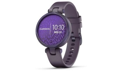 Garmin Lily small GPS smartwatch with touchscreen and patterned lens dark purple review
