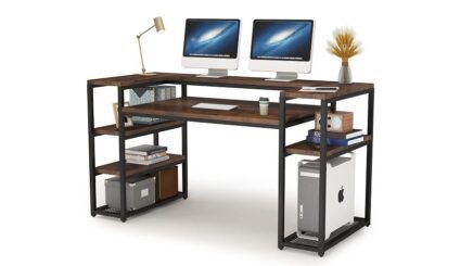 Best 63 inch Computer Desk with Storage Shelves